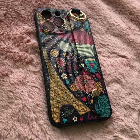 For iPhone 13,13 pro,13 pro max phone case with wrist strap kickstand keychain - Picture 15 of 17